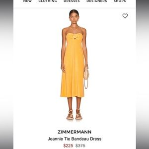 Zimmerman Jeannie tie bandeau dress size 1 excellent condition